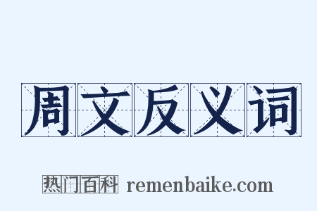 周文反义词是什么意思的图片